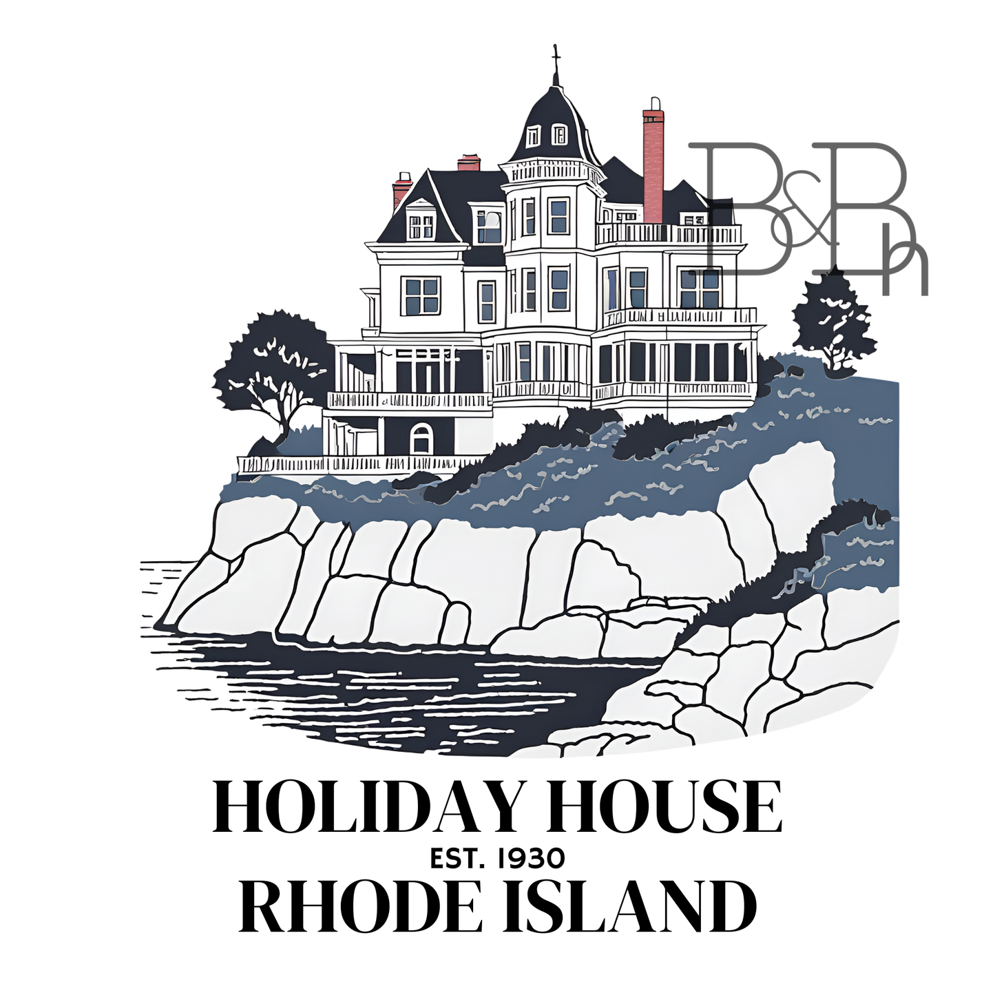 Holiday House - 2" x 2.5" vinyl sticker