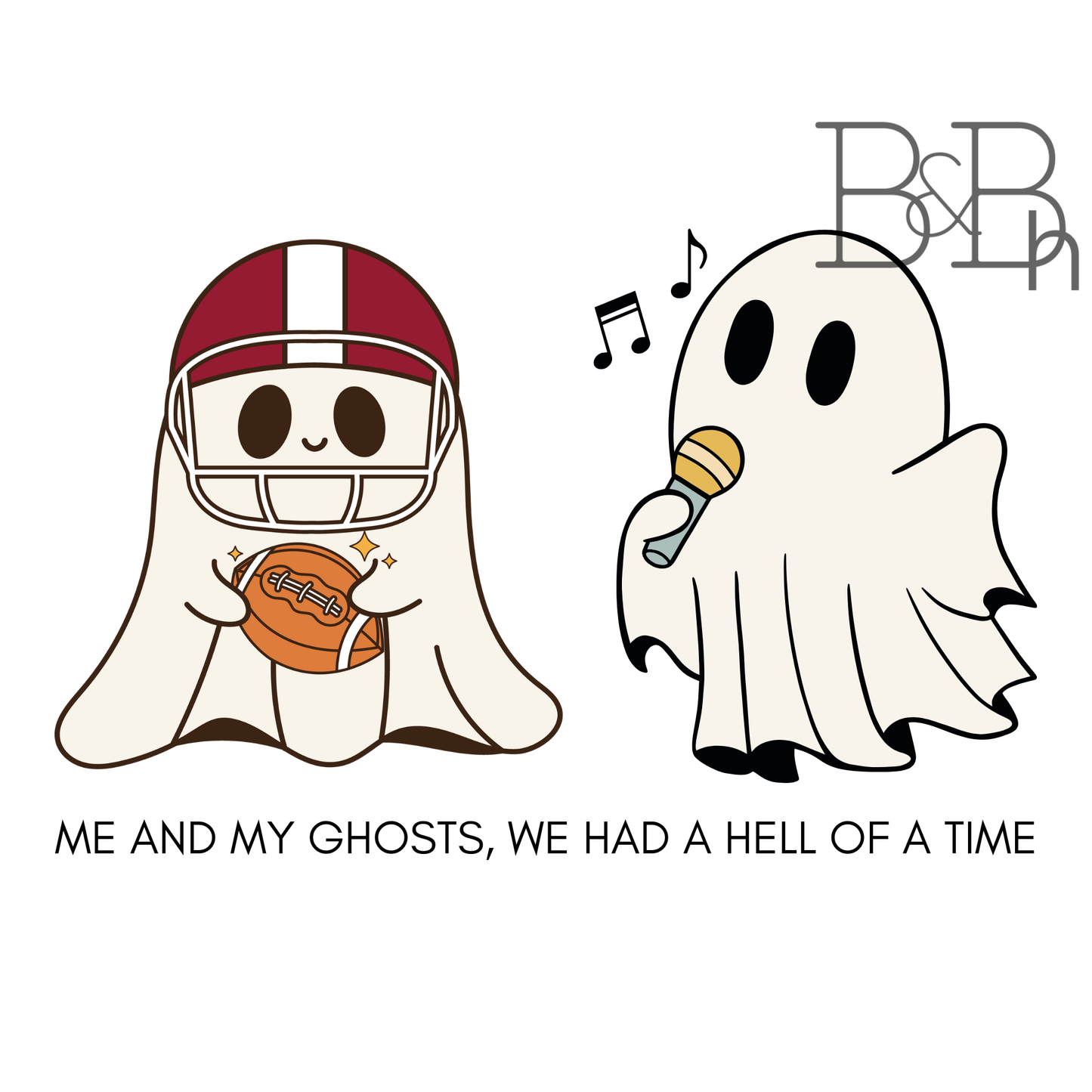 Me + My Ghosts - 3" x 2" vinyl sticker