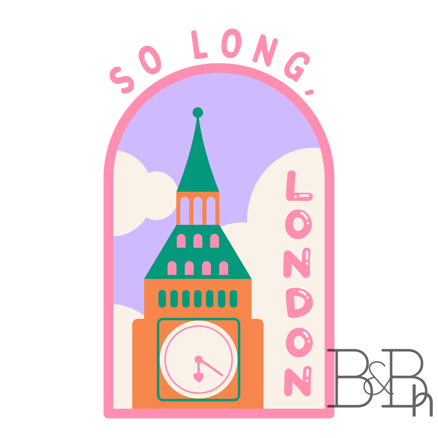 So Long, London (Tower) - 1.5" x 2.5" vinyl sticker
