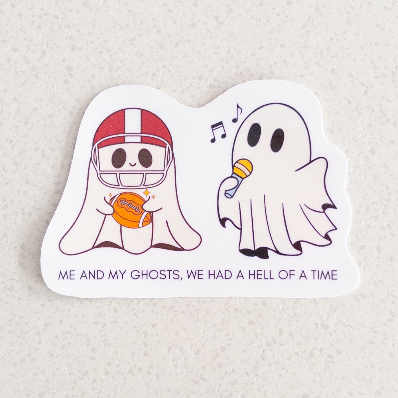 Me + My Ghosts - 3" x 2" vinyl sticker
