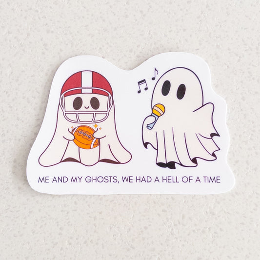 Me + My Ghosts - 3" x 2" vinyl sticker